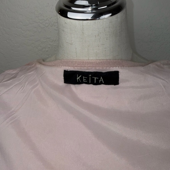 VINTAGE Keita Maruyama Sequin Beaded Angora Wool Cardigan Pink Lined Y2K Japan - Picture 9 of 12